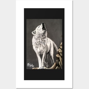 Howling Arctic Wolf Posters and Art